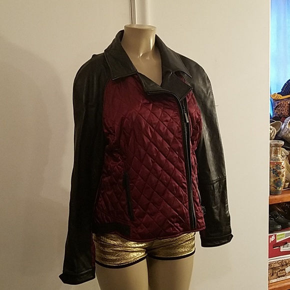 VINCE CAMUTO LEATHER QUILTED JACKET - Picture 2 of 8